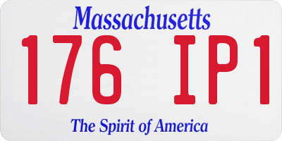 MA license plate 176IP1