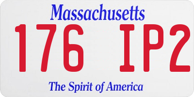 MA license plate 176IP2