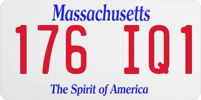 MA license plate 176IQ1