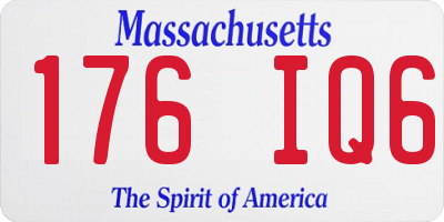 MA license plate 176IQ6