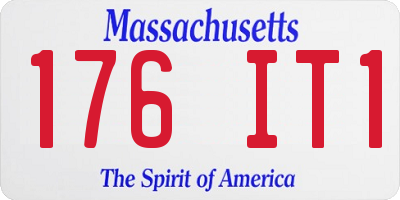 MA license plate 176IT1