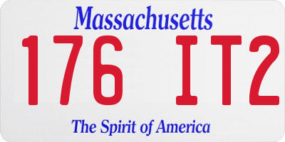 MA license plate 176IT2