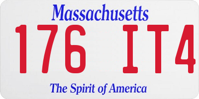 MA license plate 176IT4