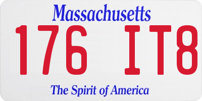 MA license plate 176IT8