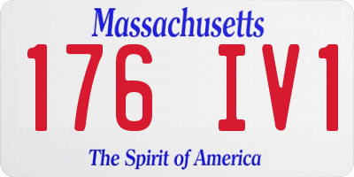 MA license plate 176IV1