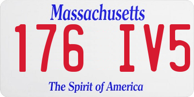 MA license plate 176IV5
