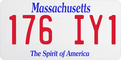 MA license plate 176IY1