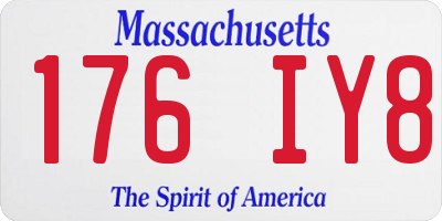 MA license plate 176IY8