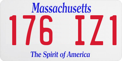 MA license plate 176IZ1