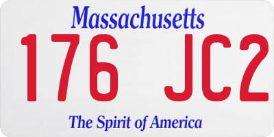 MA license plate 176JC2