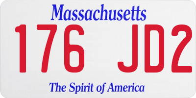 MA license plate 176JD2