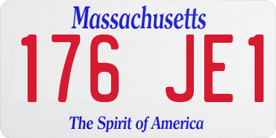 MA license plate 176JE1