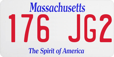 MA license plate 176JG2