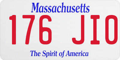MA license plate 176JI0