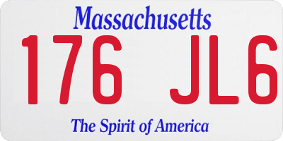 MA license plate 176JL6