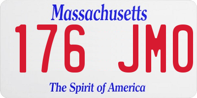 MA license plate 176JM0