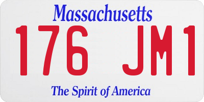 MA license plate 176JM1