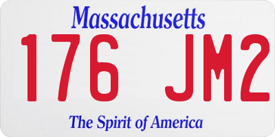 MA license plate 176JM2