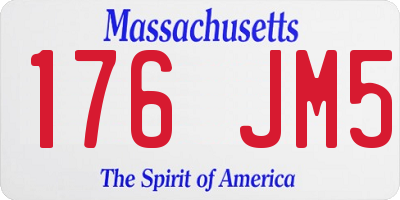 MA license plate 176JM5