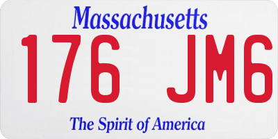 MA license plate 176JM6