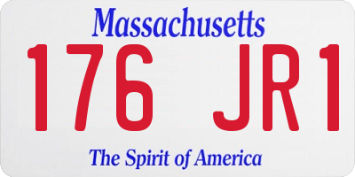 MA license plate 176JR1