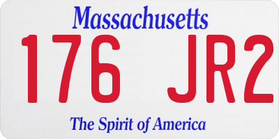 MA license plate 176JR2