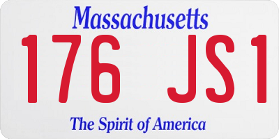 MA license plate 176JS1