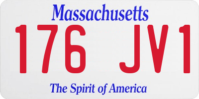 MA license plate 176JV1