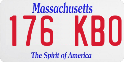 MA license plate 176KB0