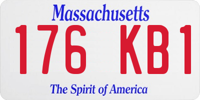 MA license plate 176KB1