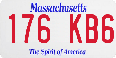 MA license plate 176KB6
