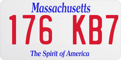MA license plate 176KB7