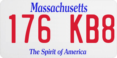 MA license plate 176KB8