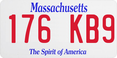 MA license plate 176KB9