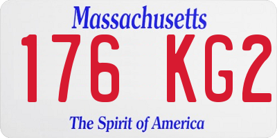 MA license plate 176KG2