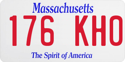 MA license plate 176KH0