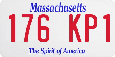 MA license plate 176KP1