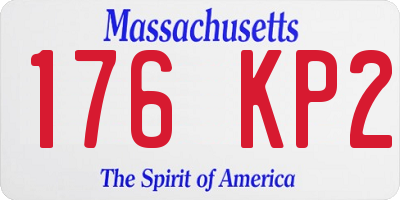 MA license plate 176KP2