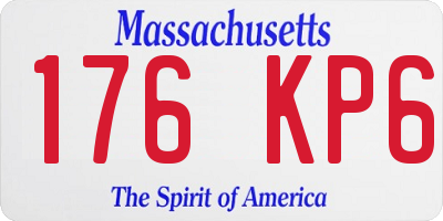 MA license plate 176KP6