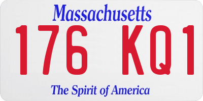MA license plate 176KQ1
