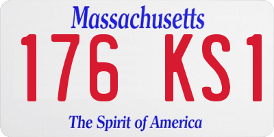 MA license plate 176KS1
