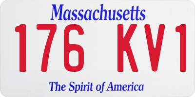 MA license plate 176KV1