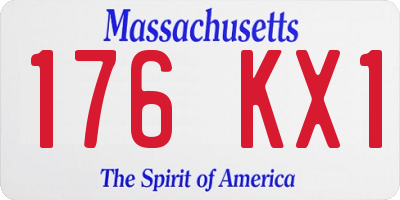 MA license plate 176KX1