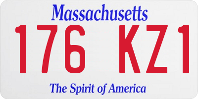 MA license plate 176KZ1