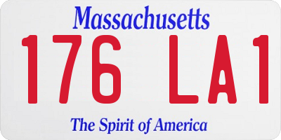 MA license plate 176LA1
