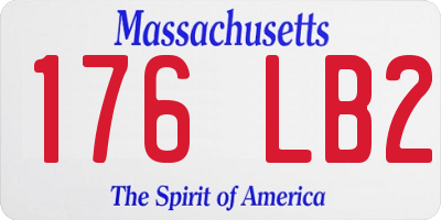 MA license plate 176LB2