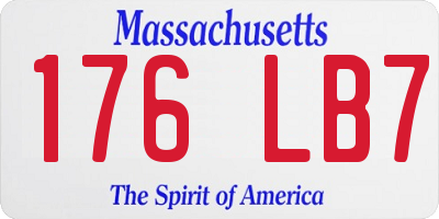 MA license plate 176LB7