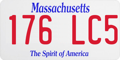 MA license plate 176LC5