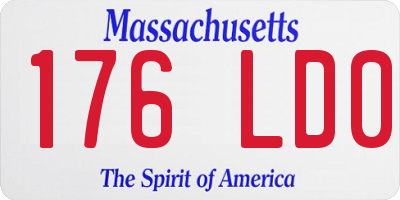 MA license plate 176LD0