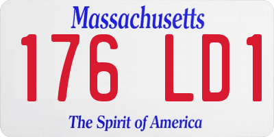 MA license plate 176LD1